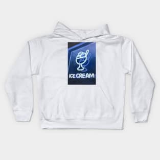 Neon Ice Cream Kids Hoodie